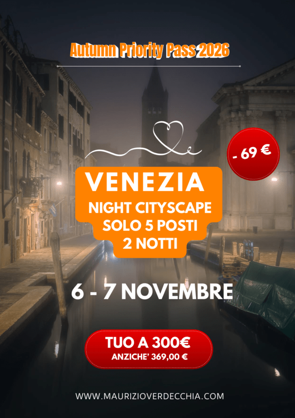 PRE-ISCRIZIONE: Venezia - Masterclass 2 Notti - 6 e 7 Novembre 2026